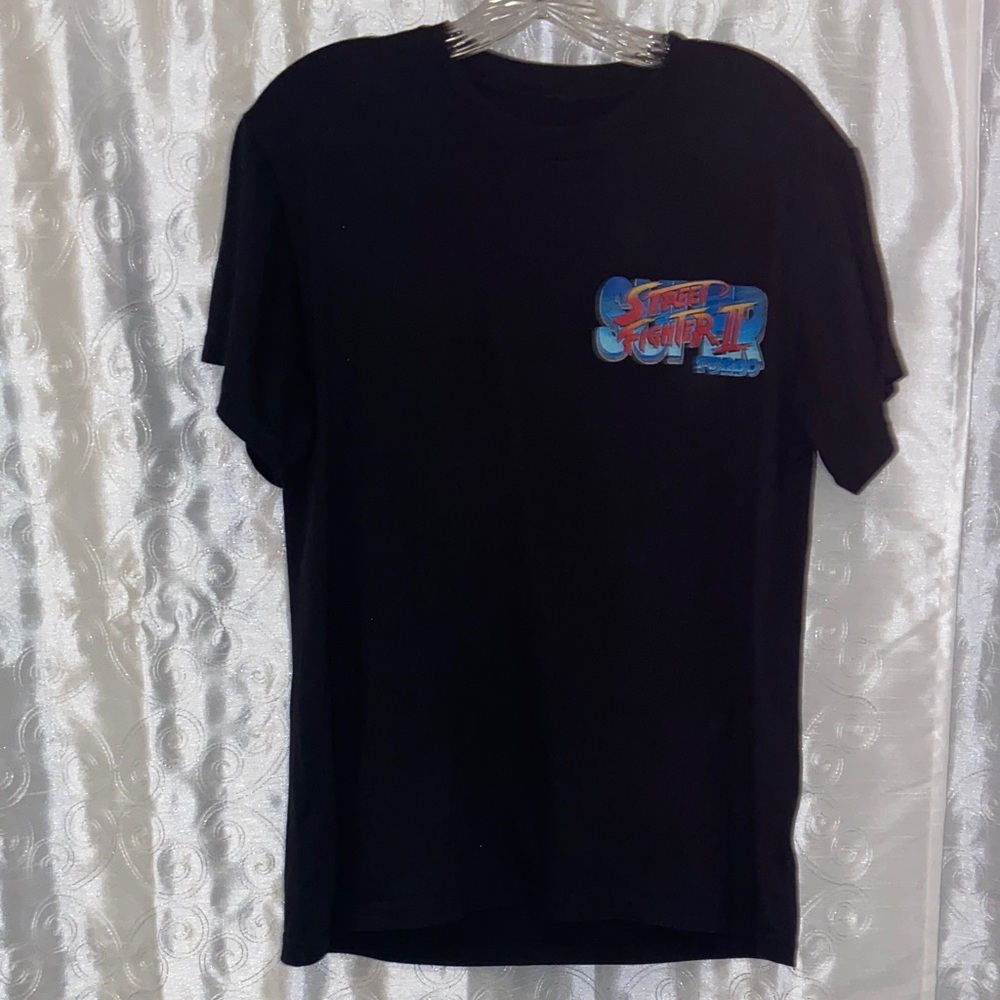Capcom Street Fighter II (2) Turbo Black Graphic T-Shirt Adult Size Medium 🔥 YB4